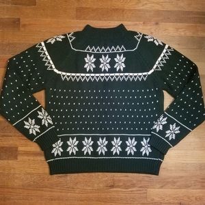 Vintage Fair Isle Nordic Knit Sweater Jcpenney Acrylic Sz Medium Unisex Winter